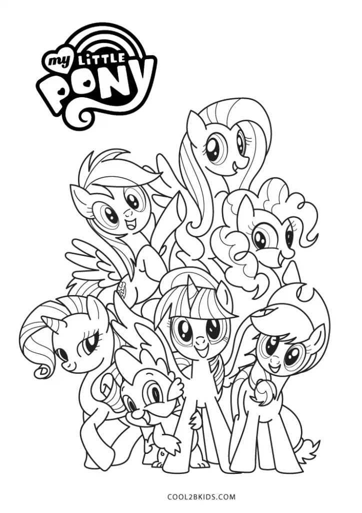 coloring page of my little pony