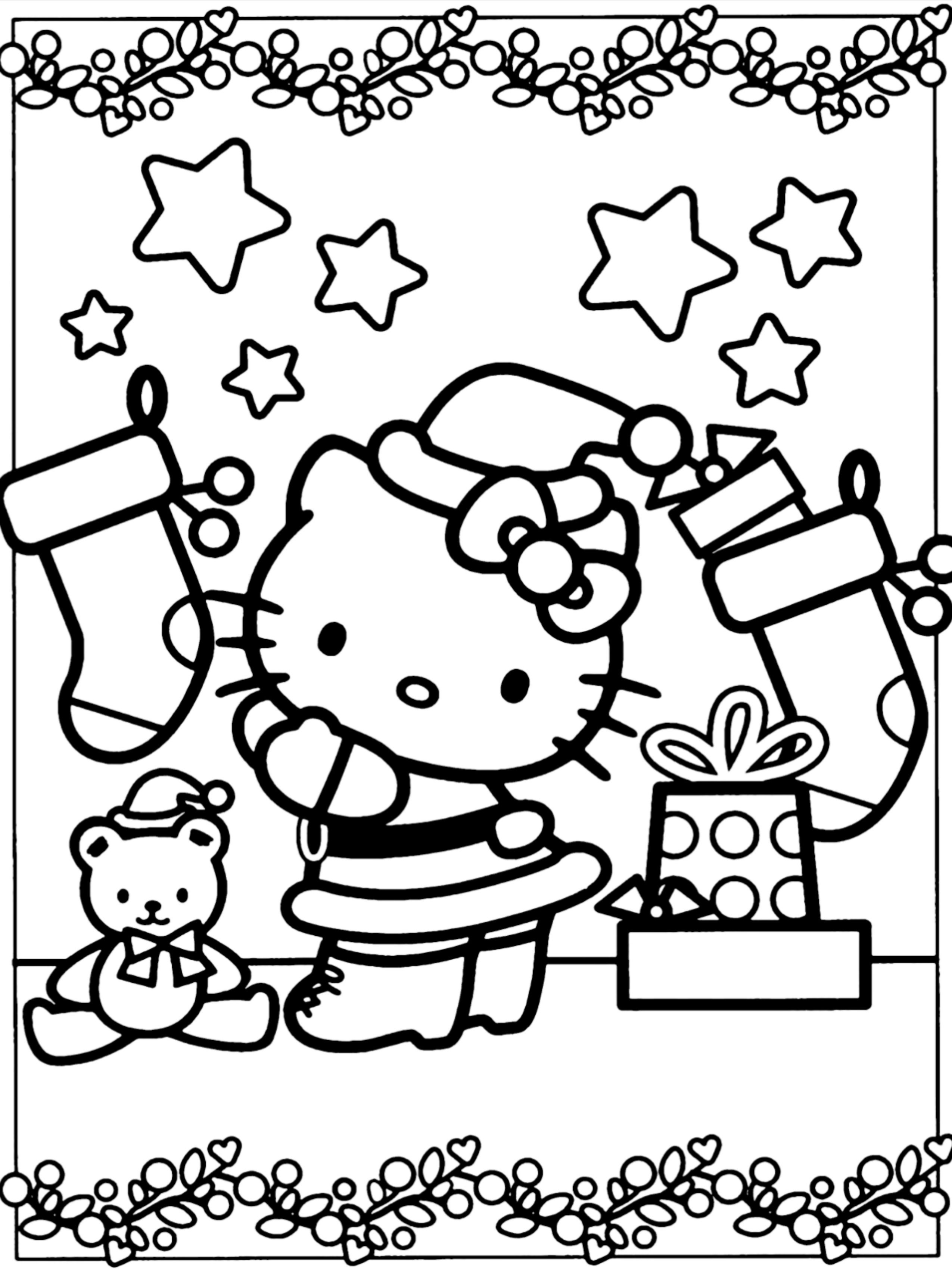 coloring pages hello kitty spiderman