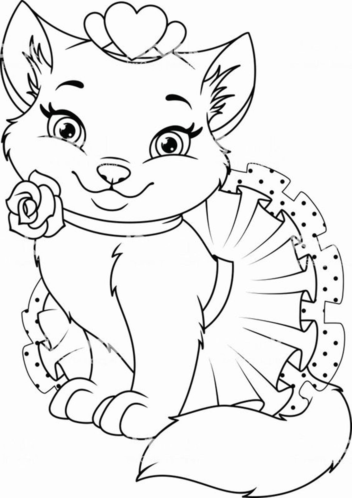 coloring pages with kittens