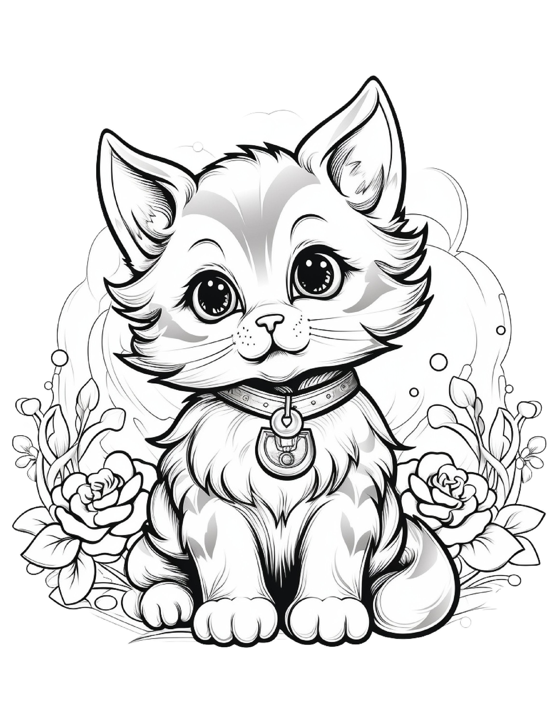 colouring pages of kittens