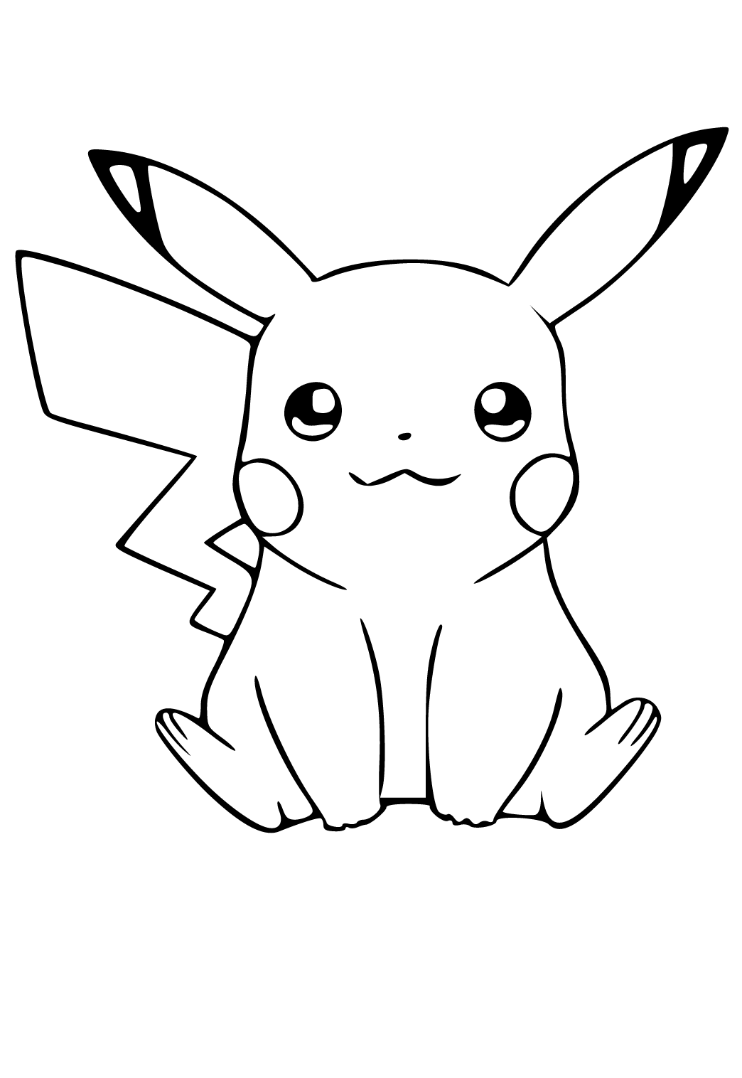 Cute Pikachu Coloring Pages Art Printable 10