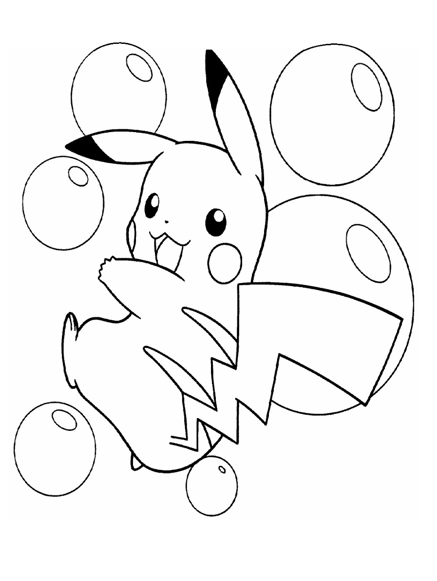 Cute Pikachu Coloring Pages Art Printable 103