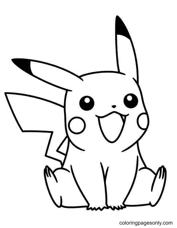 Cute Pikachu Coloring Pages Art Printable 106