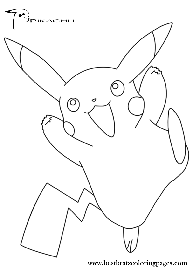 Cute Pikachu Coloring Pages Art Printable 108