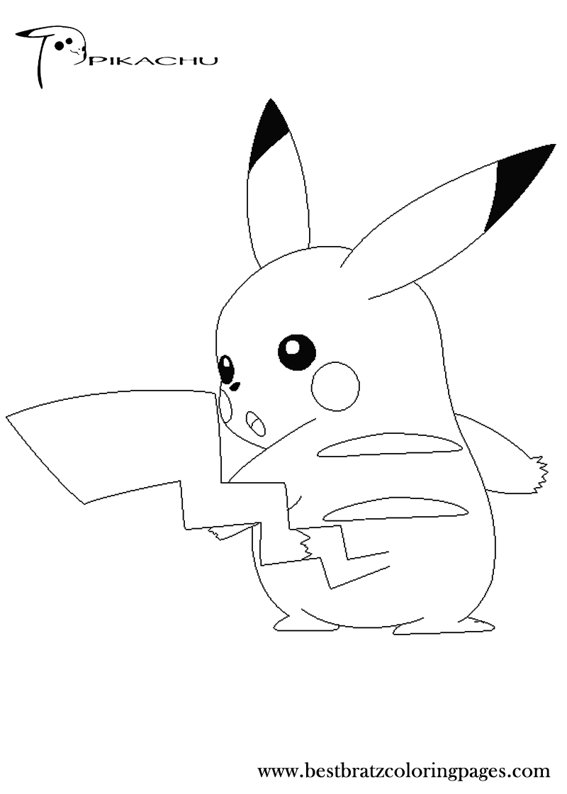 Cute Pikachu Coloring Pages Art Printable 109