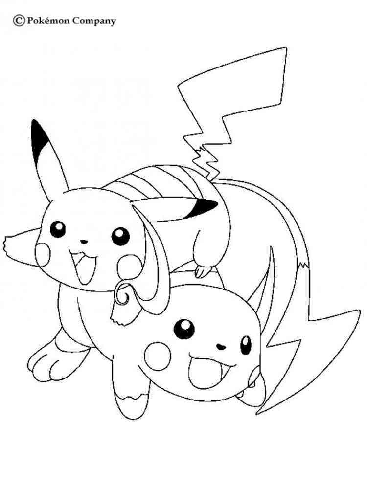 Cute Pikachu Coloring Pages Art Printable 111