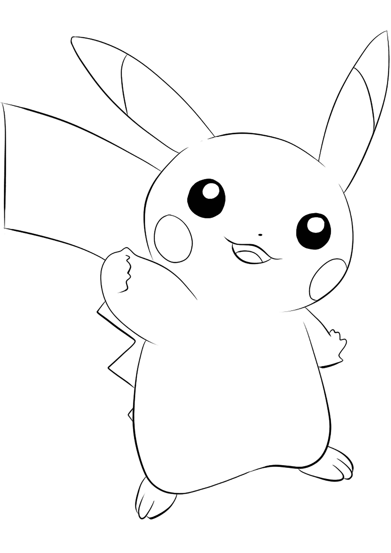 Cute Pikachu Coloring Pages Art Printable 115