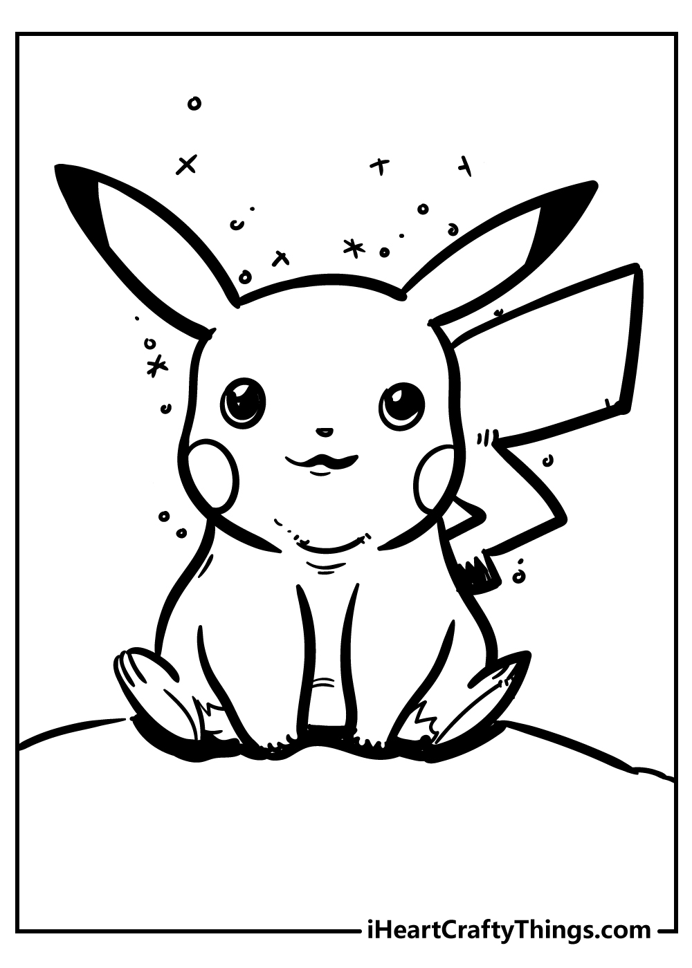 Cute Pikachu Coloring Pages Art Printable 116