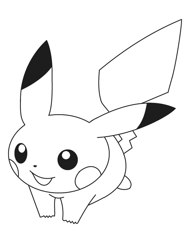 Cute Pikachu Coloring Pages Art Printable 119