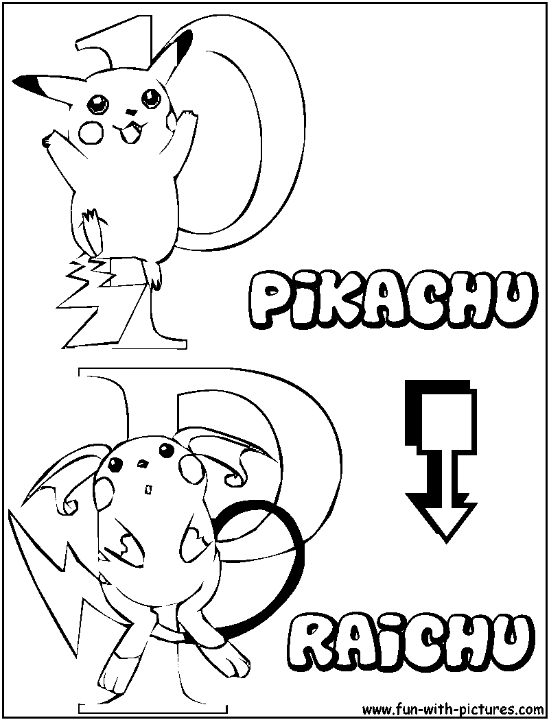 Cute Pikachu Coloring Pages Art Printable 124