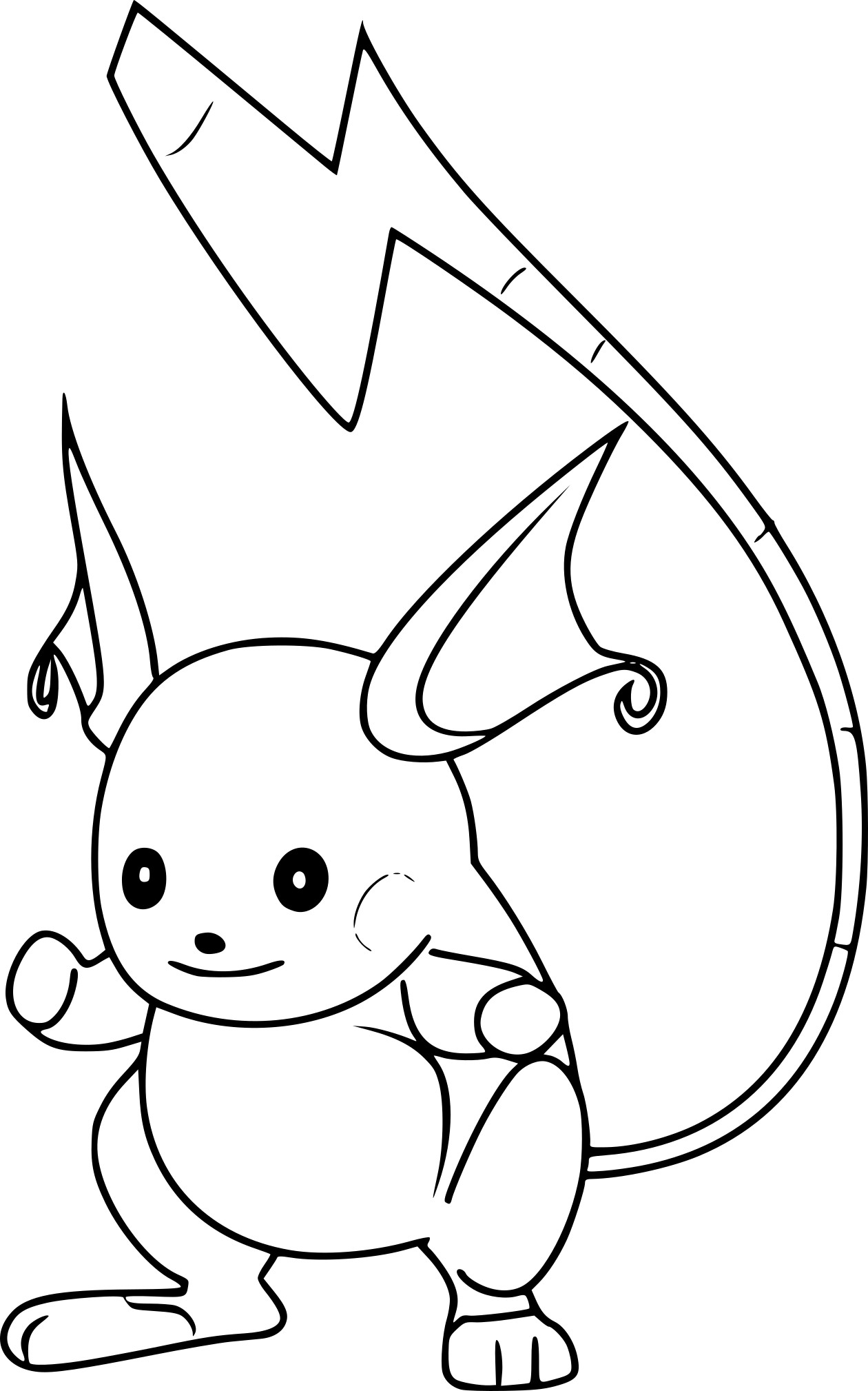 Cute Pikachu Coloring Pages Art Printable 125