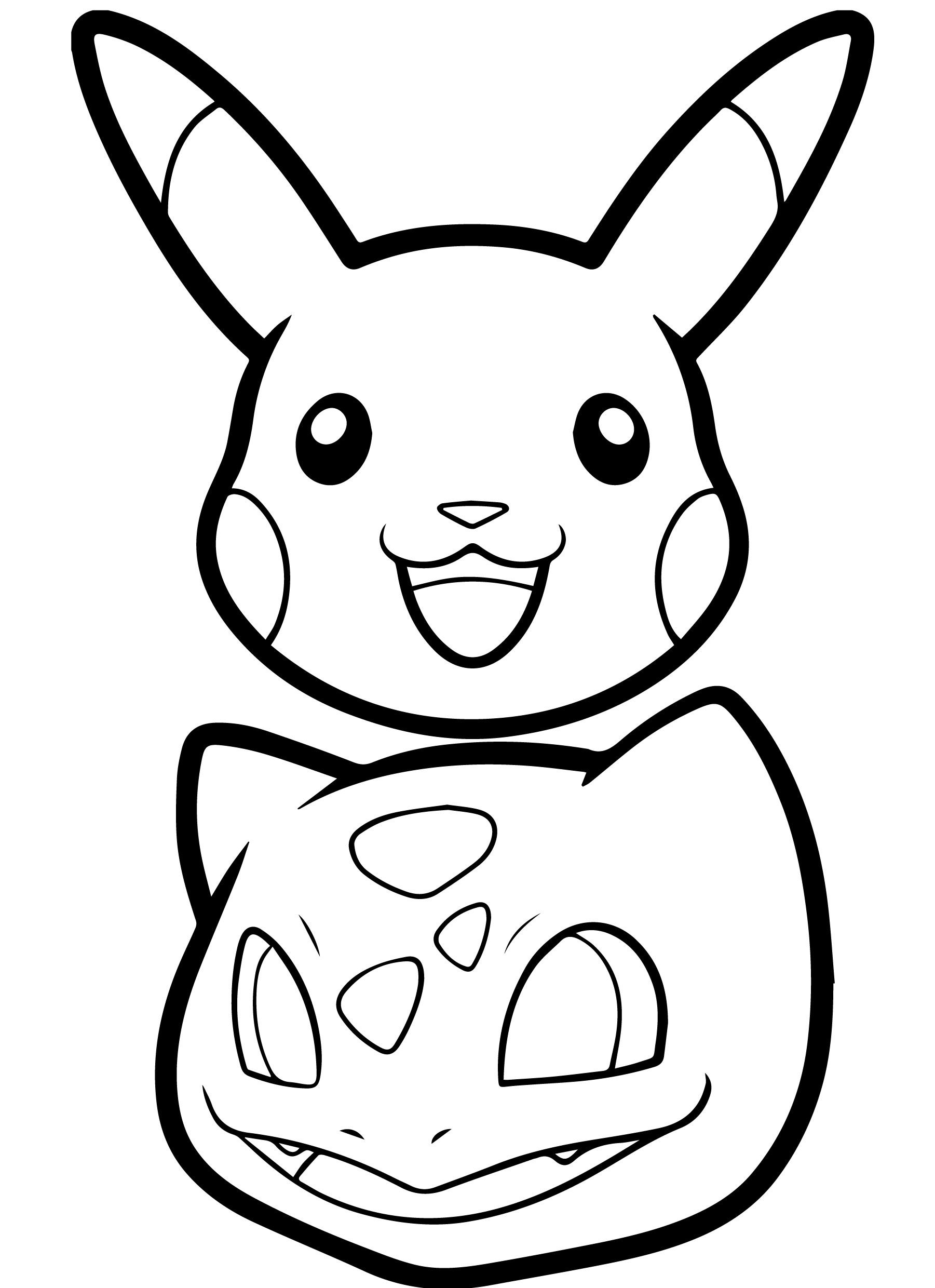 Cute Pikachu Coloring Pages Art Printable 126