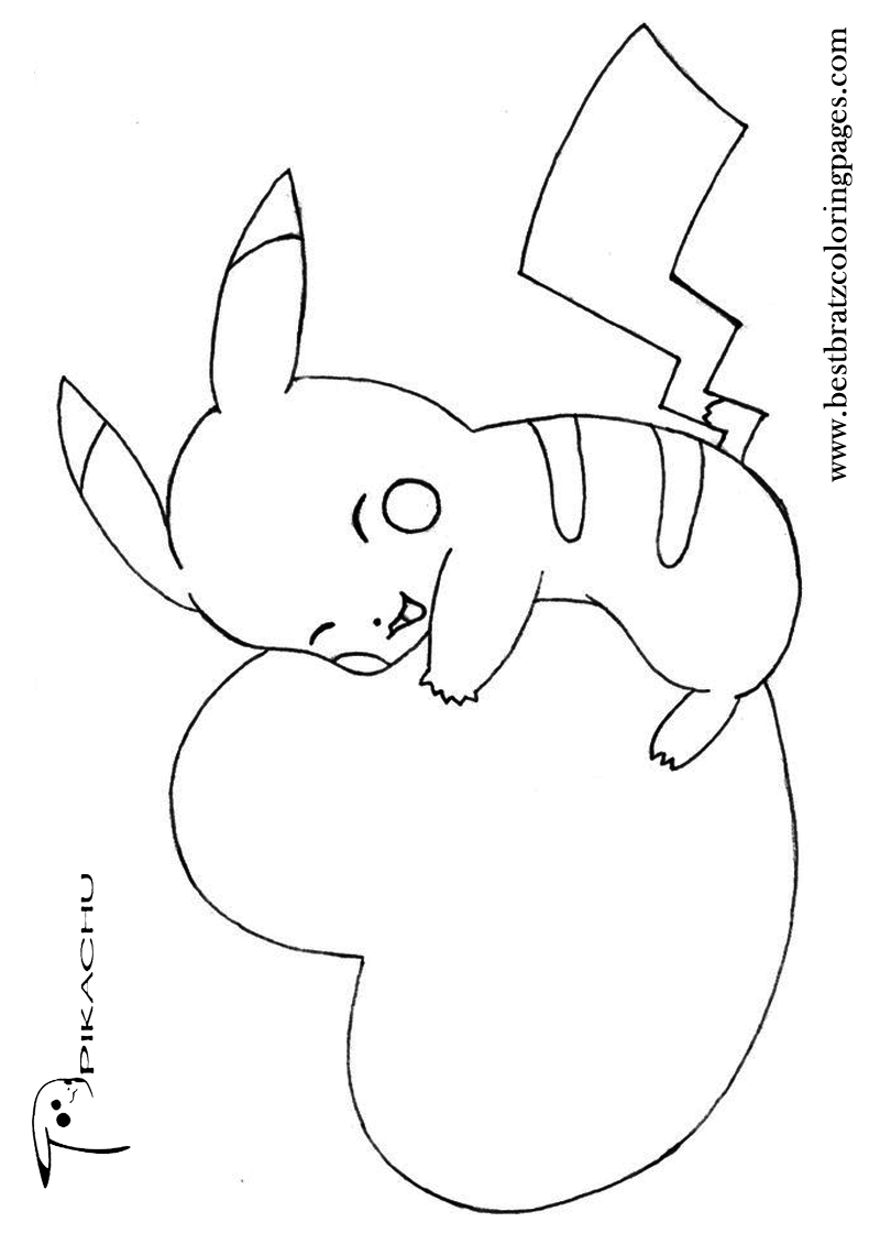 Cute Pikachu Coloring Pages Art Printable 127