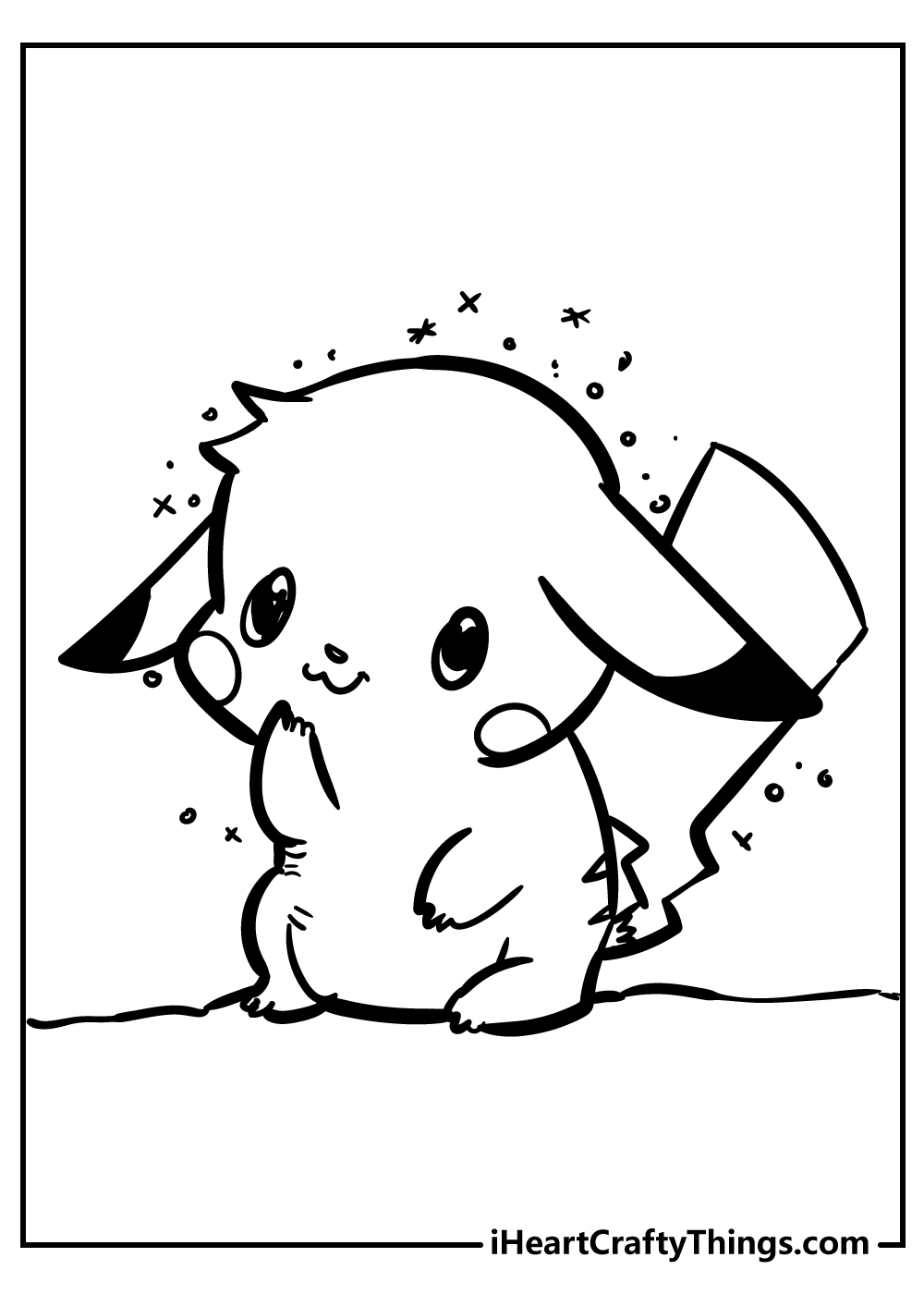 Cute Pikachu Coloring Pages Art Printable 128