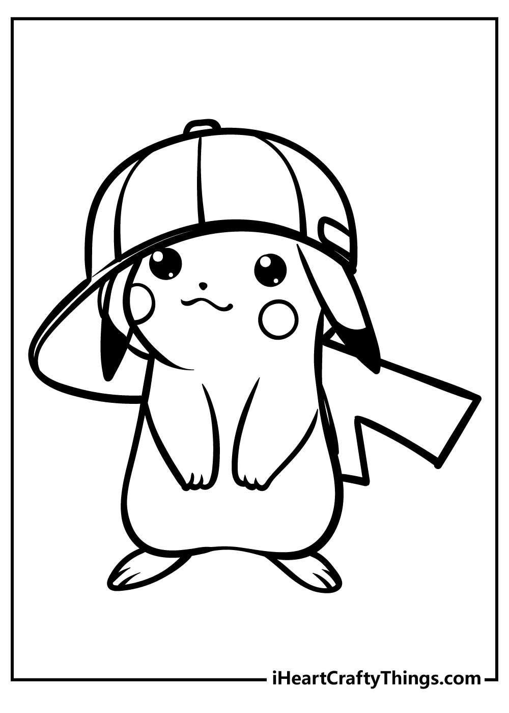 Cute Pikachu Coloring Pages Art Printable 133