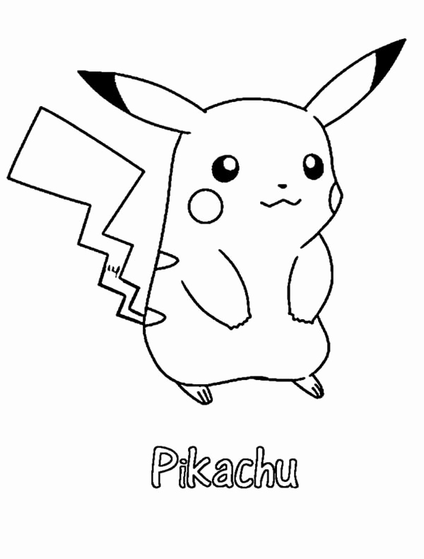 Cute Pikachu Coloring Pages Art Printable 134