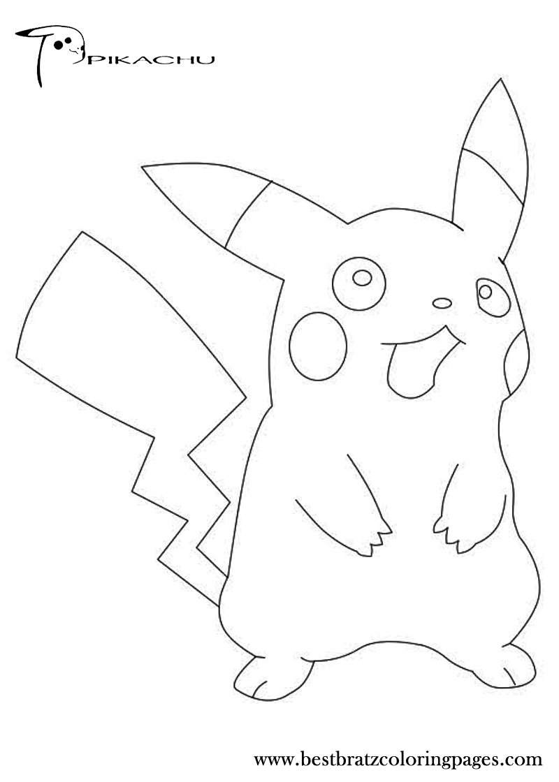 Cute Pikachu Coloring Pages Art Printable 139