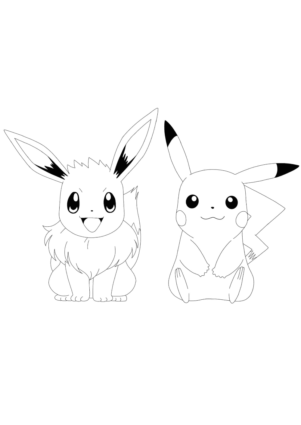 Cute Pikachu Coloring Pages Art Printable 140