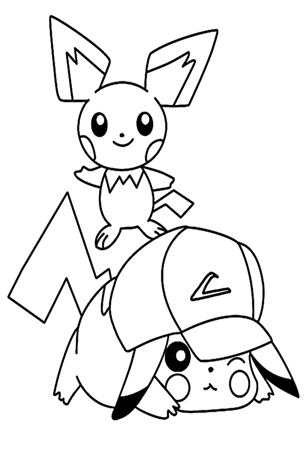 Cute Pikachu Coloring Pages Art Printable 141