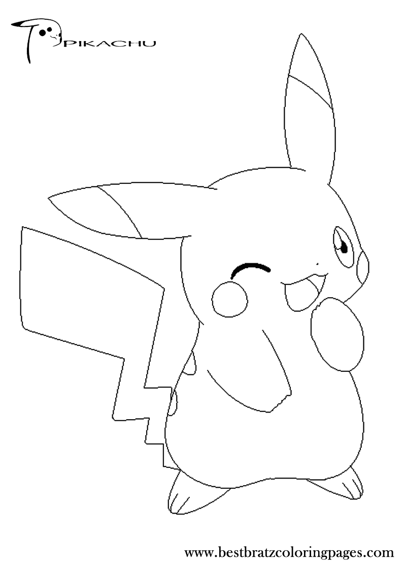 Cute Pikachu Coloring Pages Art Printable 142