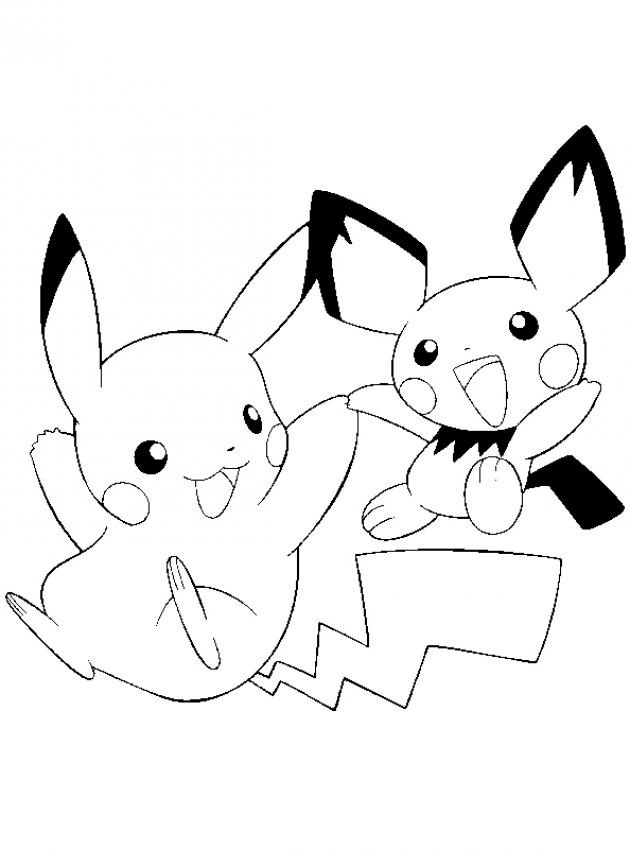 Cute Pikachu Coloring Pages Art Printable 20