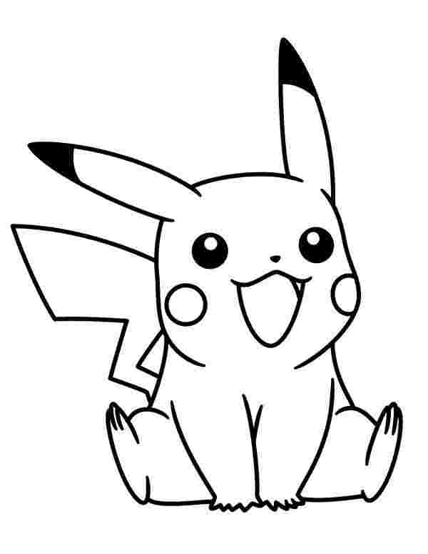 Cute Pikachu Coloring Pages Art Printable 21