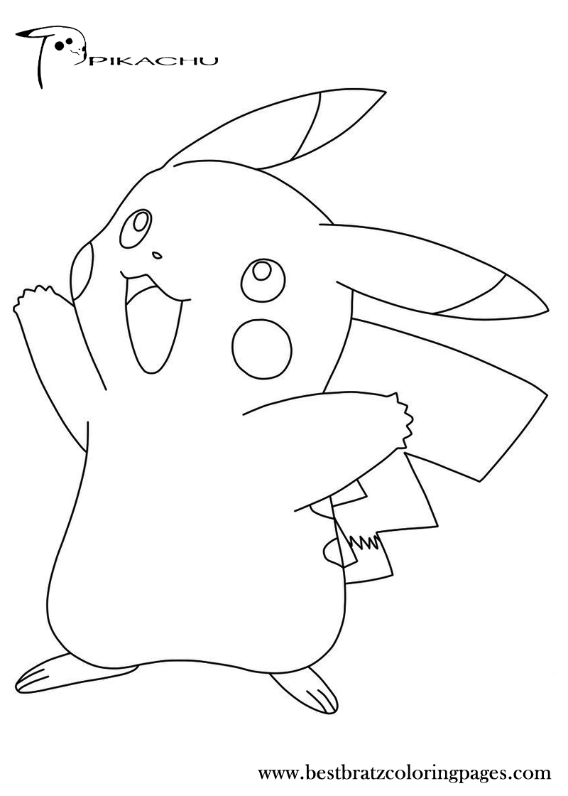 Cute Pikachu Coloring Pages Art Printable 25