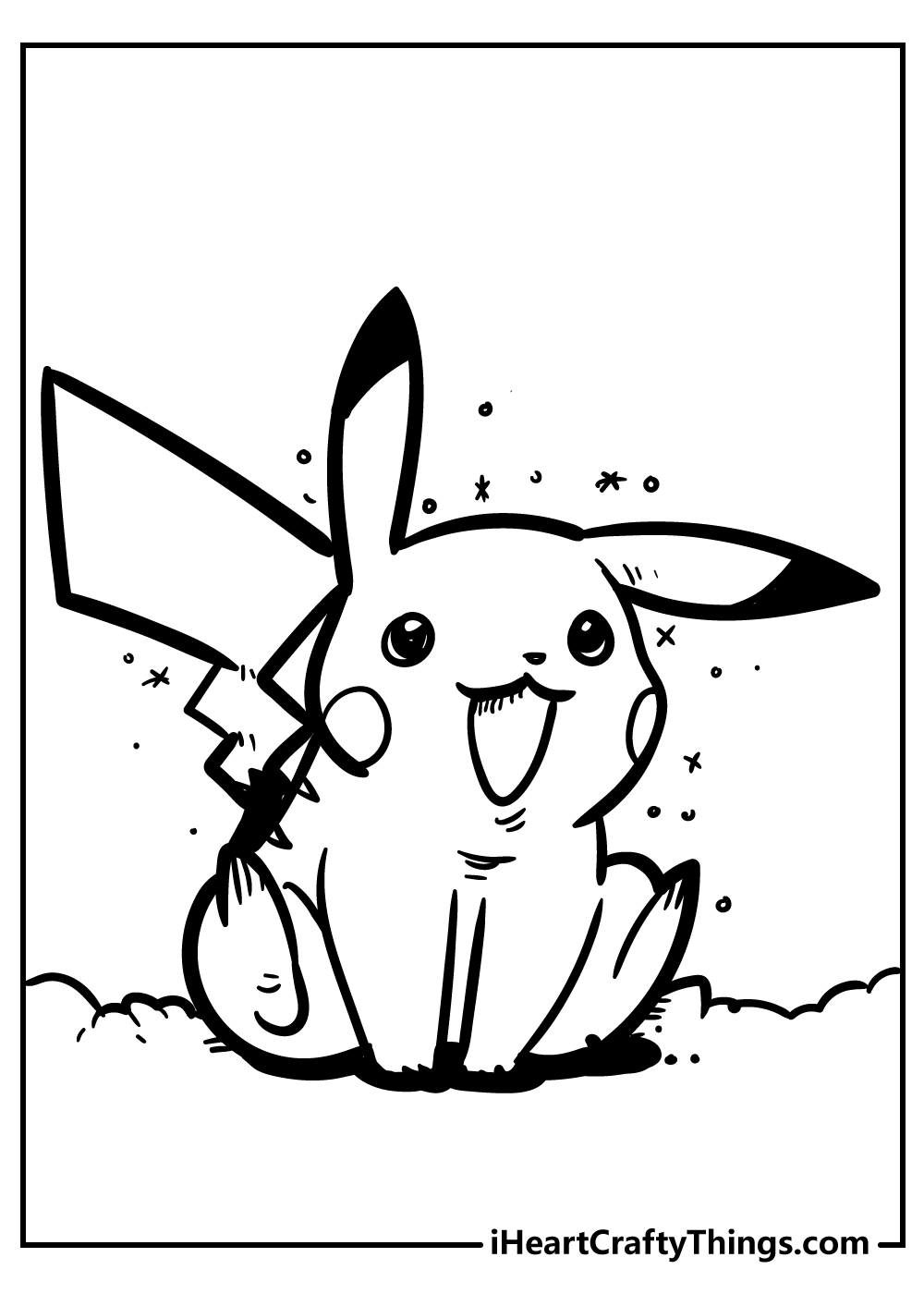 Cute Pikachu Coloring Pages Art Printable 26