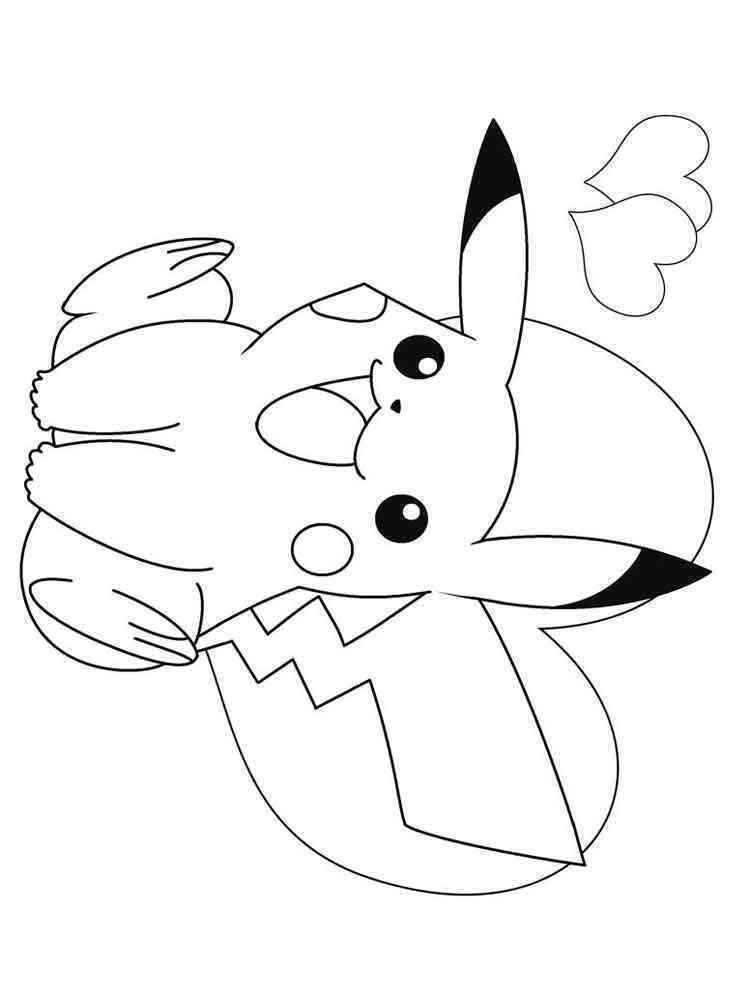 Cute Pikachu Coloring Pages Art Printable 27