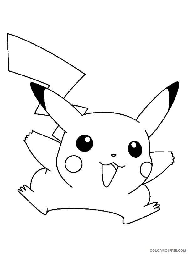 Cute Pikachu Coloring Pages Art Printable 30