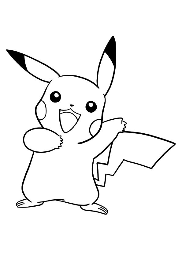 Cute Pikachu Coloring Pages Art Printable 32