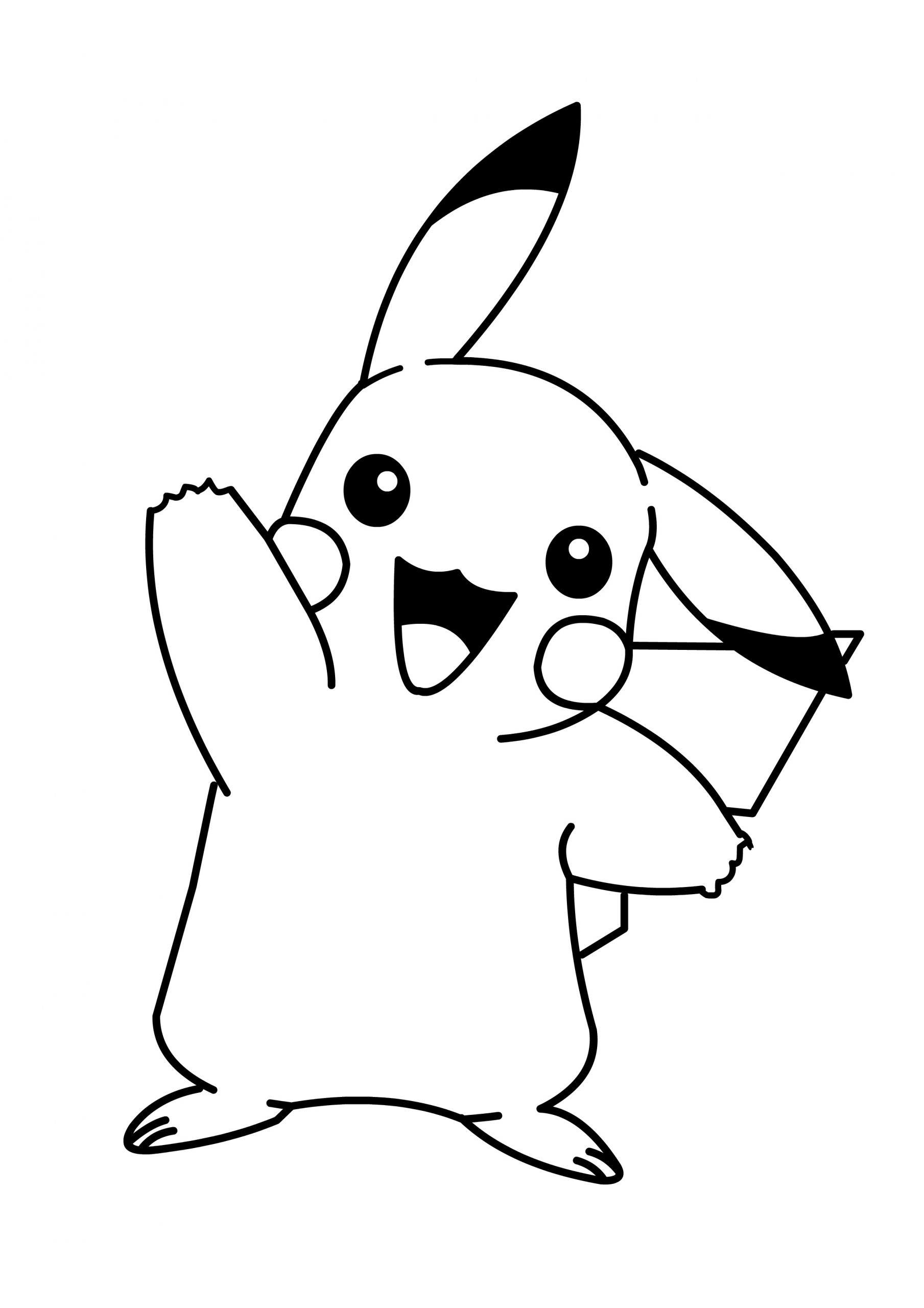 Cute Pikachu Coloring Pages Art Printable 33