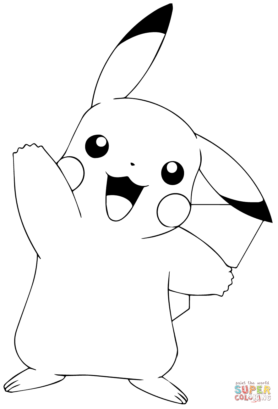 Cute Pikachu Coloring Pages Art Printable 34