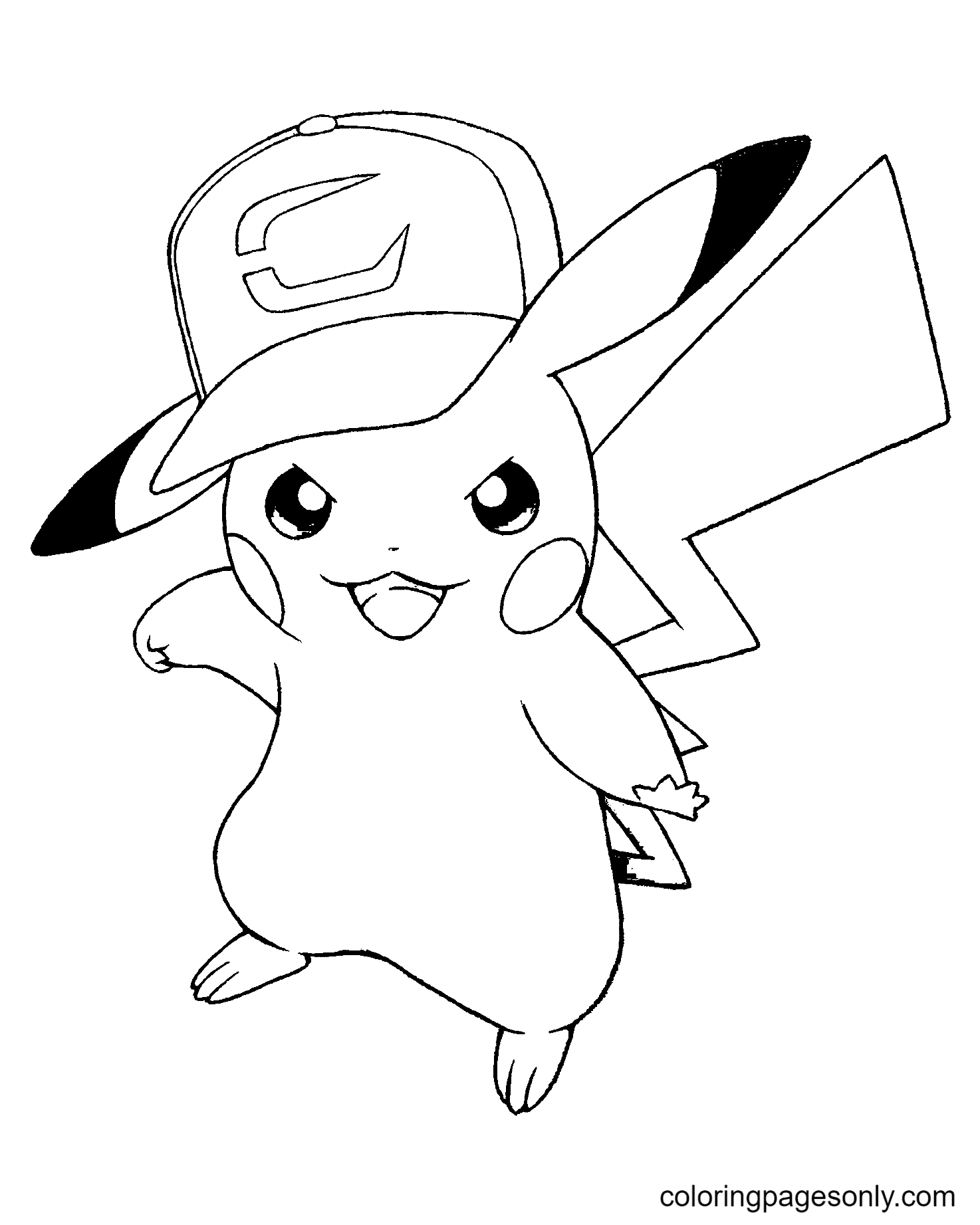 Cute Pikachu Coloring Pages Art Printable 36