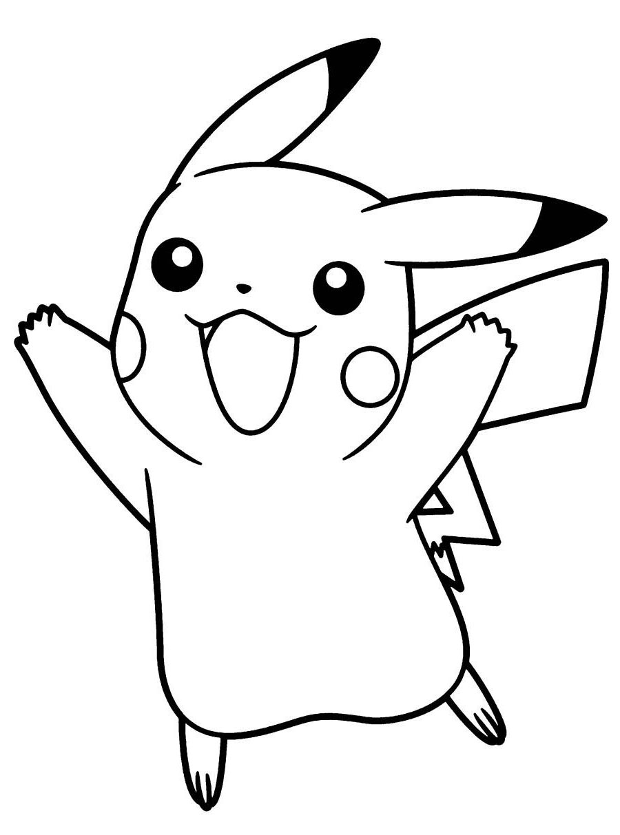 Cute Pikachu Coloring Pages Art Printable 38