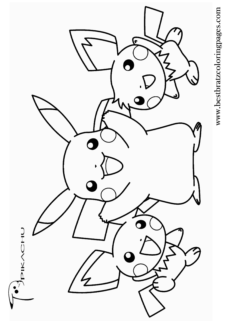 Cute Pikachu Coloring Pages Art Printable 39