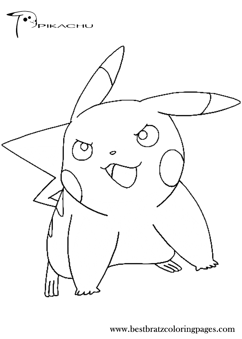 Cute Pikachu Coloring Pages Art Printable 40