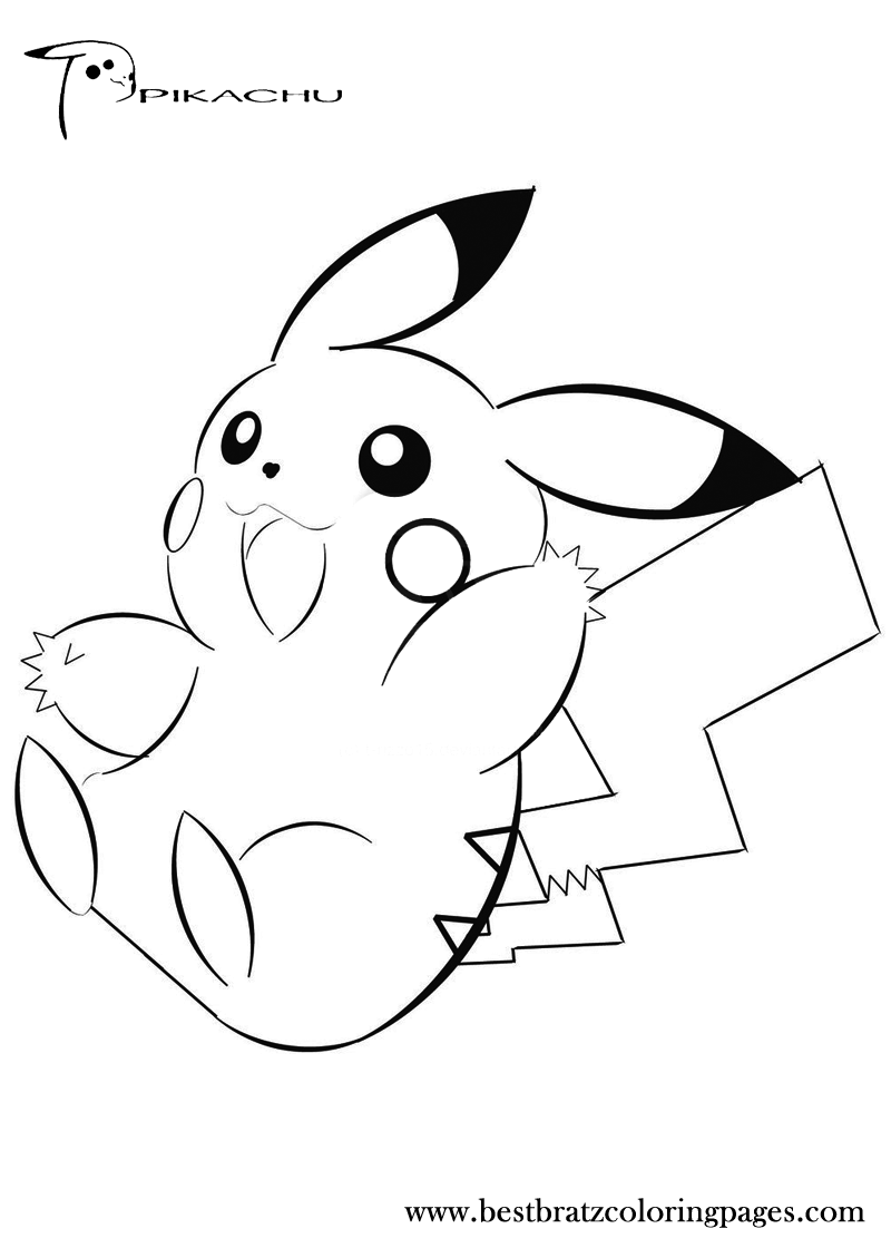 Cute Pikachu Coloring Pages Art Printable 42