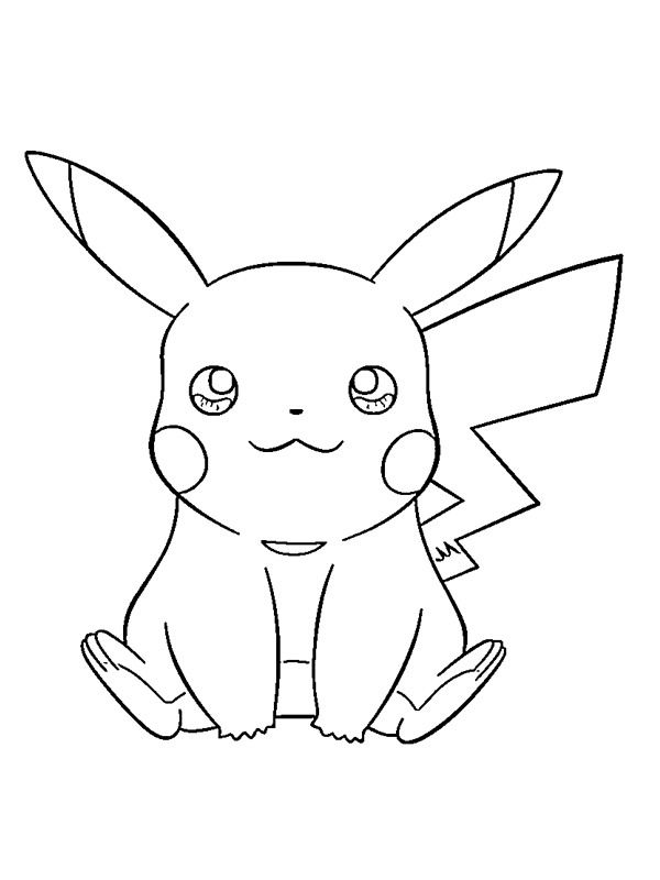 Cute Pikachu Coloring Pages Art Printable 43