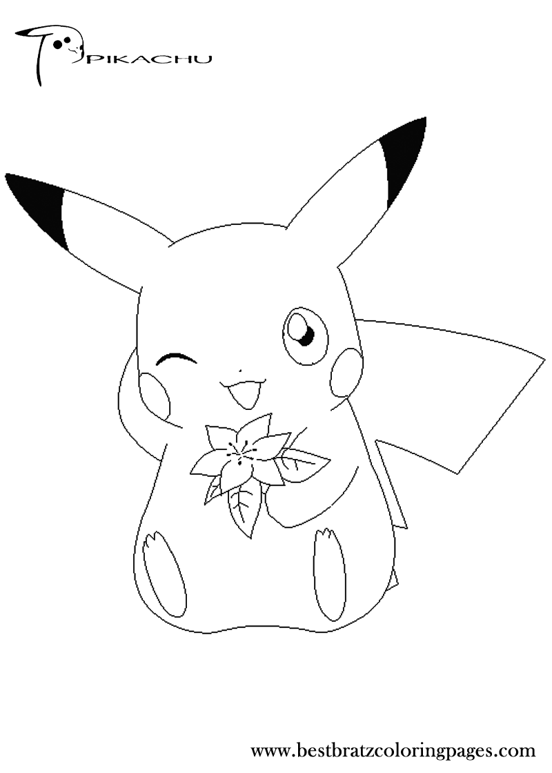 Cute Pikachu Coloring Pages Art Printable 44