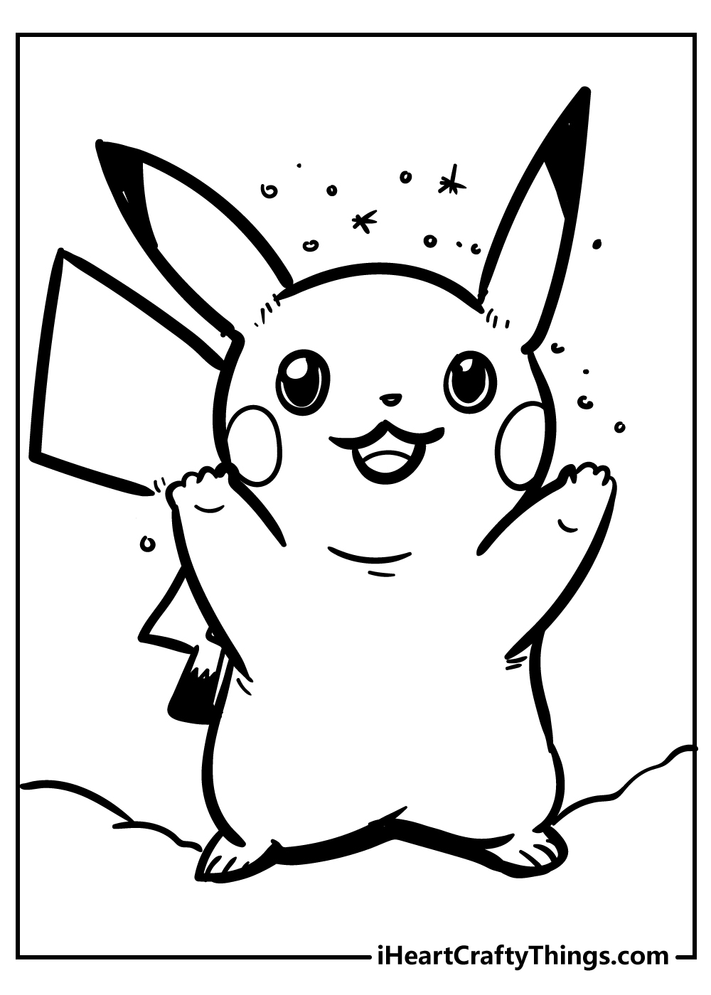 Cute Pikachu Coloring Pages Art Printable 49