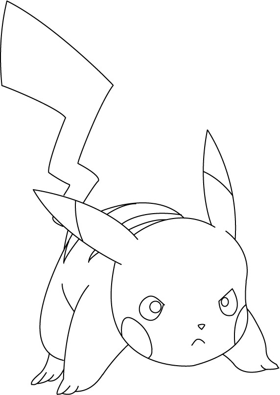 Cute Pikachu Coloring Pages Art Printable 56