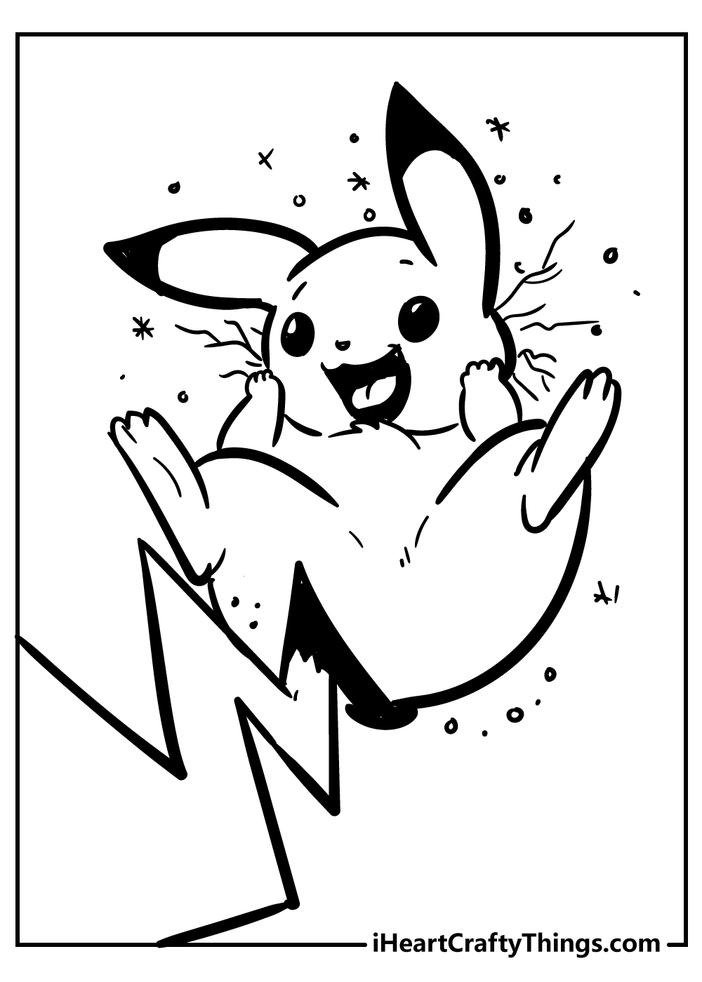 Cute Pikachu Coloring Pages Art Printable 57