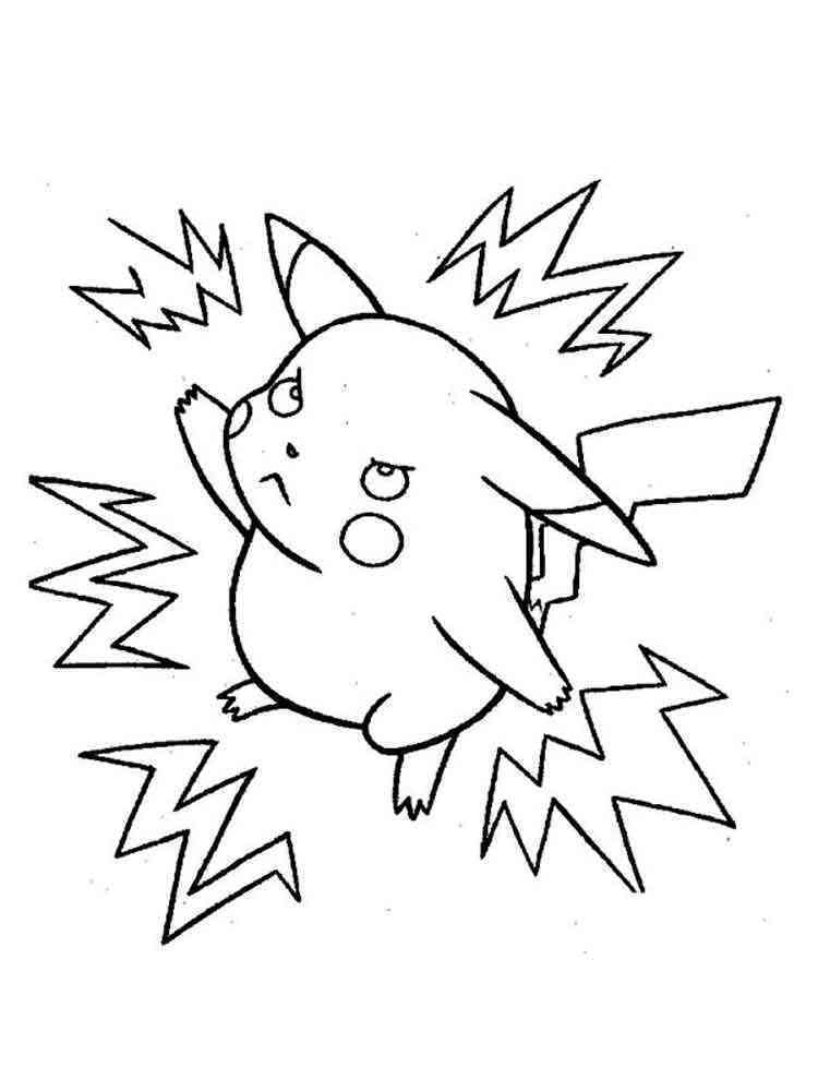 Cute Pikachu Coloring Pages Art Printable 59