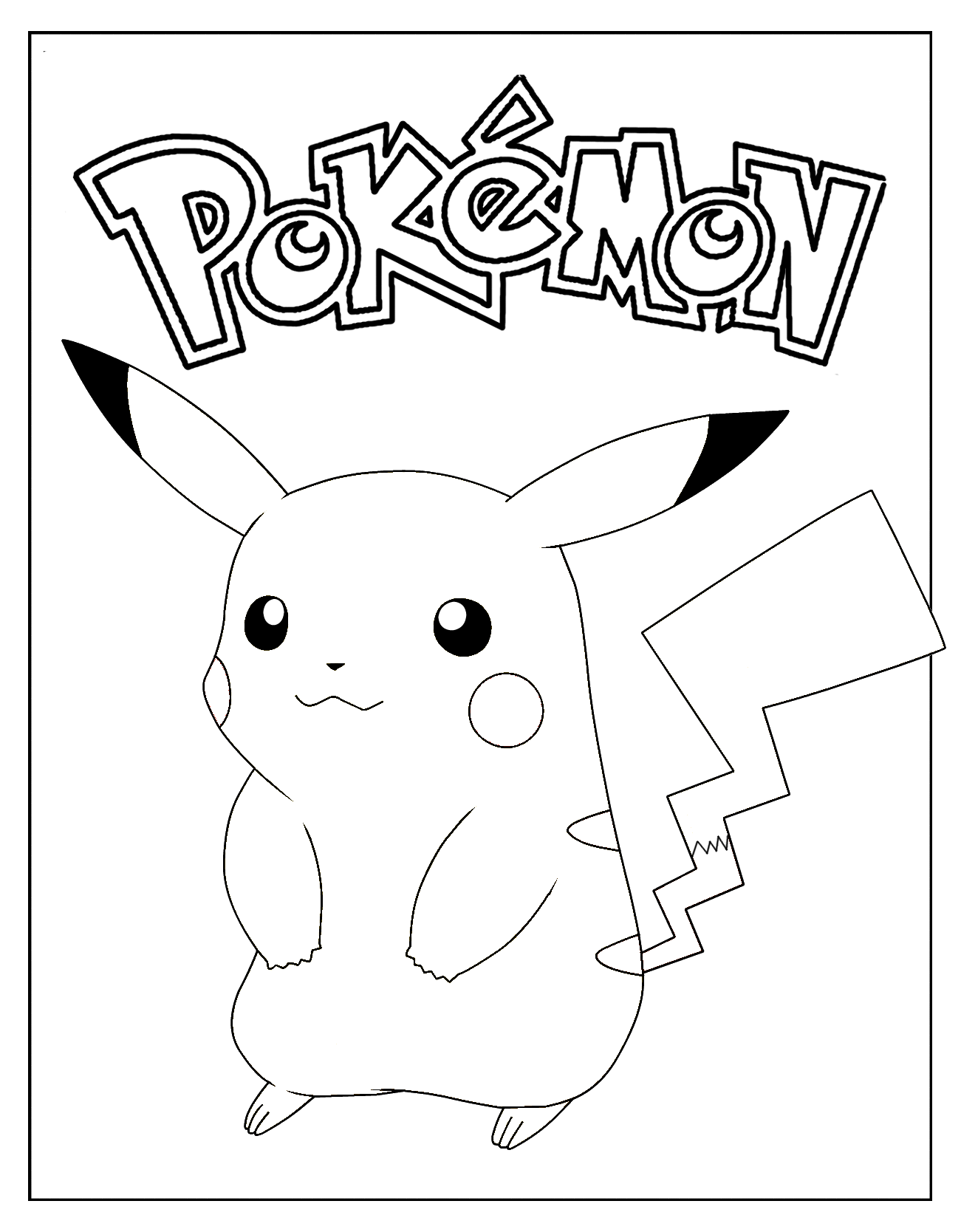 Cute Pikachu Coloring Pages Art Printable 64