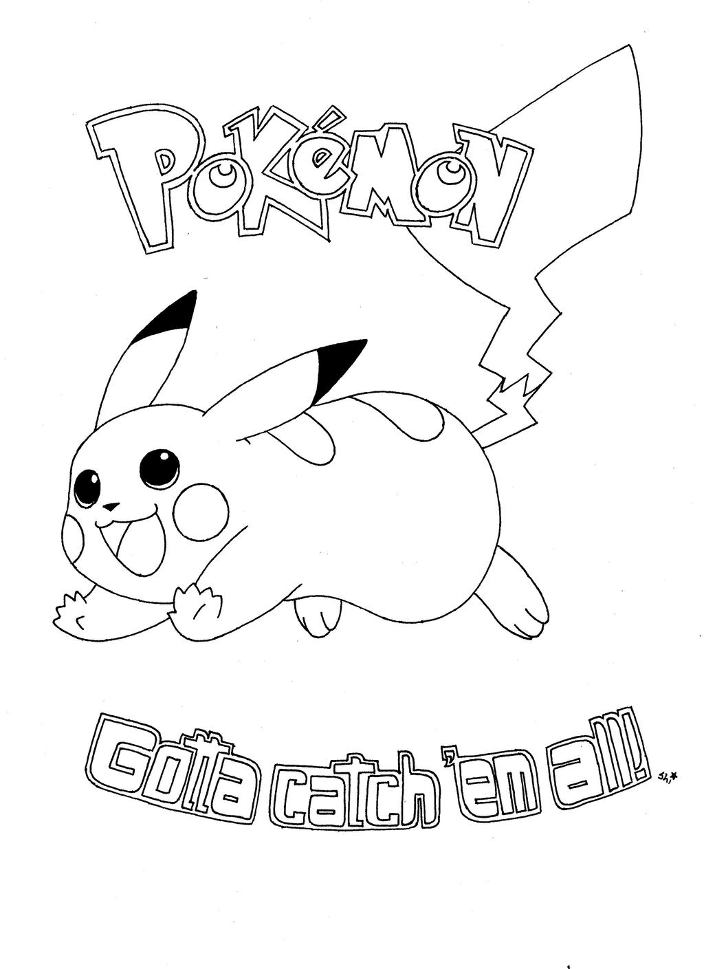 Cute Pikachu Coloring Pages Art Printable 68