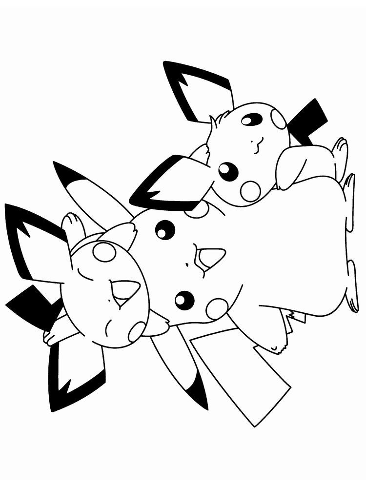 Cute Pikachu Coloring Pages Art Printable 70