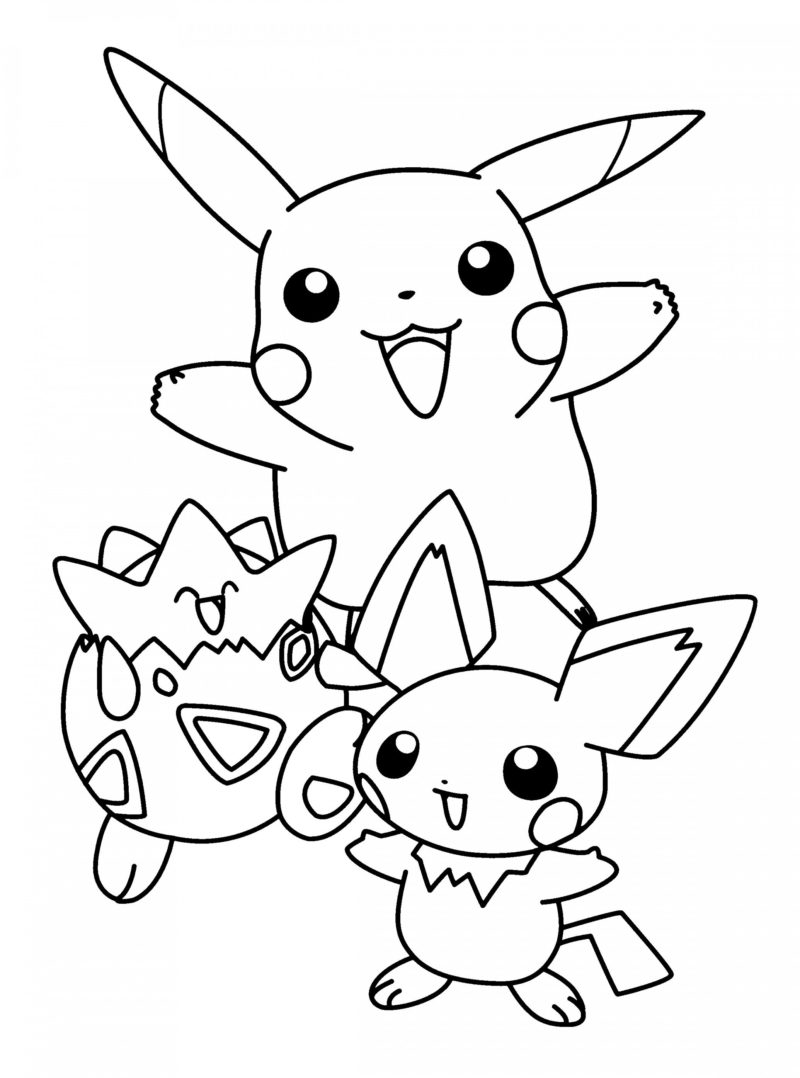 Cute Pikachu Coloring Pages Art Printable 72