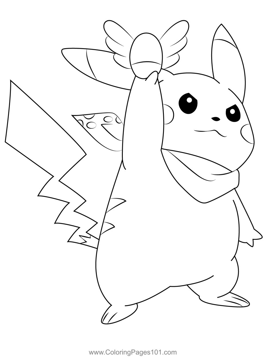 Cute Pikachu Coloring Pages Art Printable 73