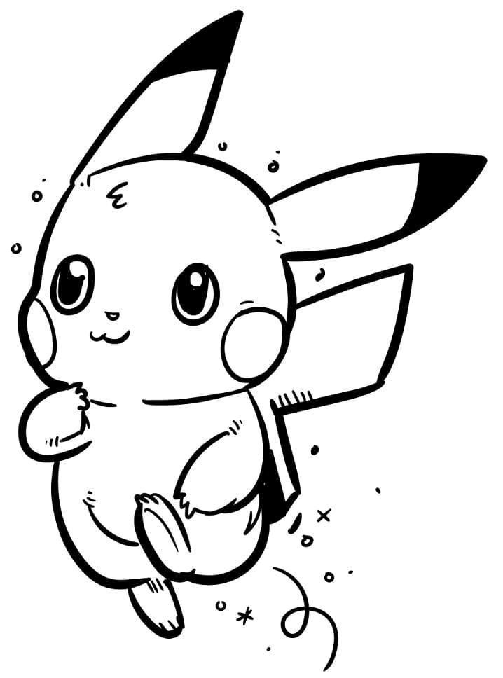 Cute Pikachu Coloring Pages Art Printable 76